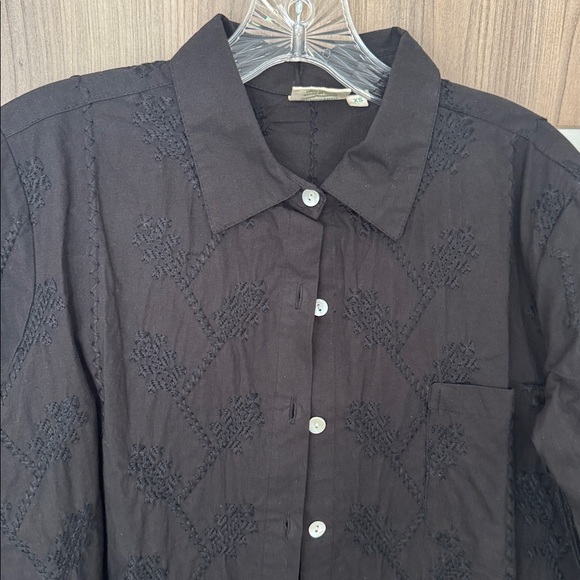 Julia Amory The Swizzle Black Embroidered Mini Shirt Dress - XS - Picture 3 of 3